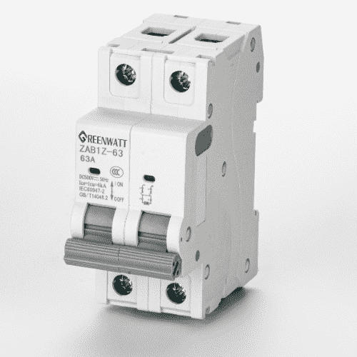 قاطع الدائرة المصغرة - 2P ، 20A ، C Curve ، 10KA AC/DC