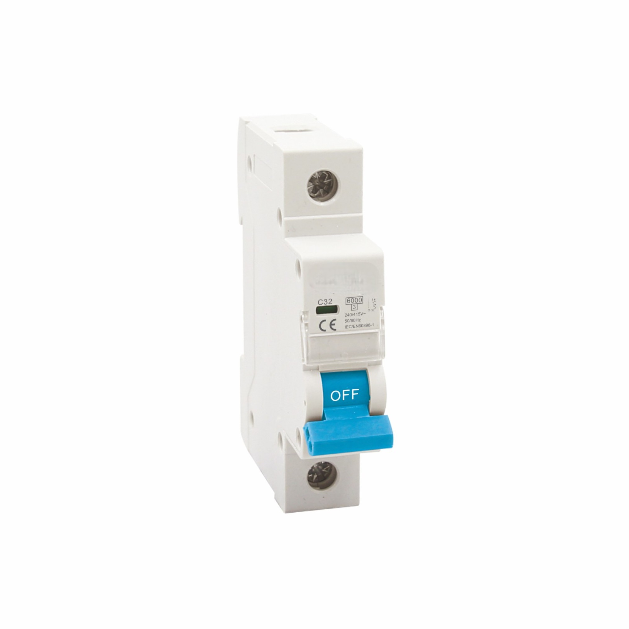 حراري مغناطيسي AC MCB | 1P-4P | 1-63A | منحنيات ب/ج/د | 415V | IEC/EN 60898-1