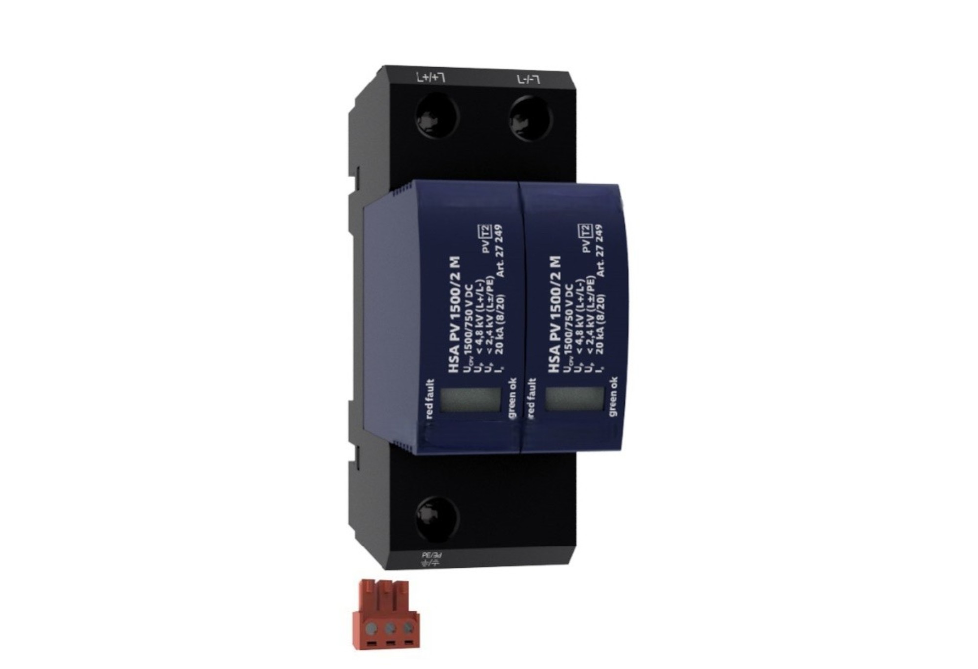 النوع 2 pv surge arrester (اتصال u/y) | لا الصمامات الاحتياطية | المراقبة عن بُعد